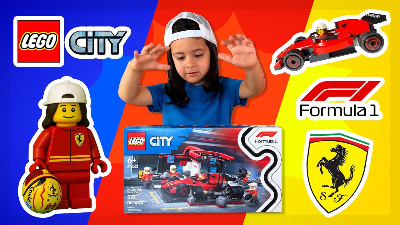 WATCH Brooklyn BUILD LEGO's Ferrari Car & F1 Pit Stop & Pit Crew! FULL VIDEO | Complete BUILD FUN!