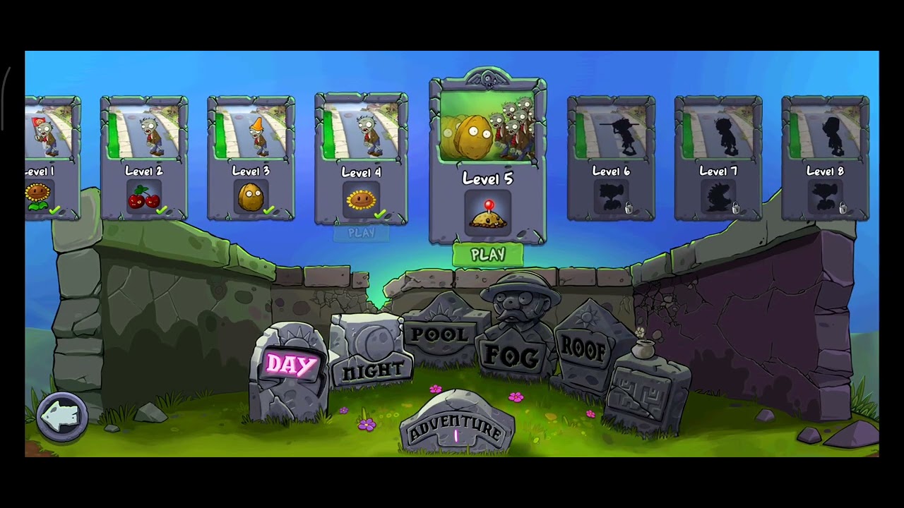 Gramy w Plants vs Zombies free 4 gierki.