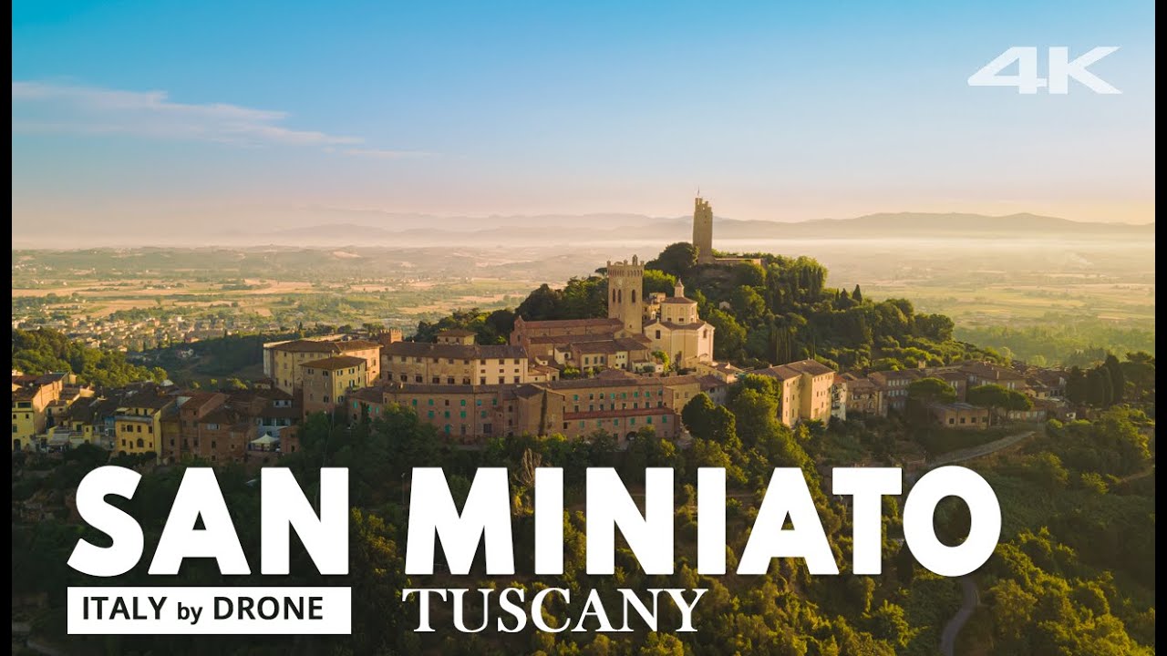 SAN MINIATO a medieval town in the heart of Tuscany | Italy by drone | 4K Cinematic