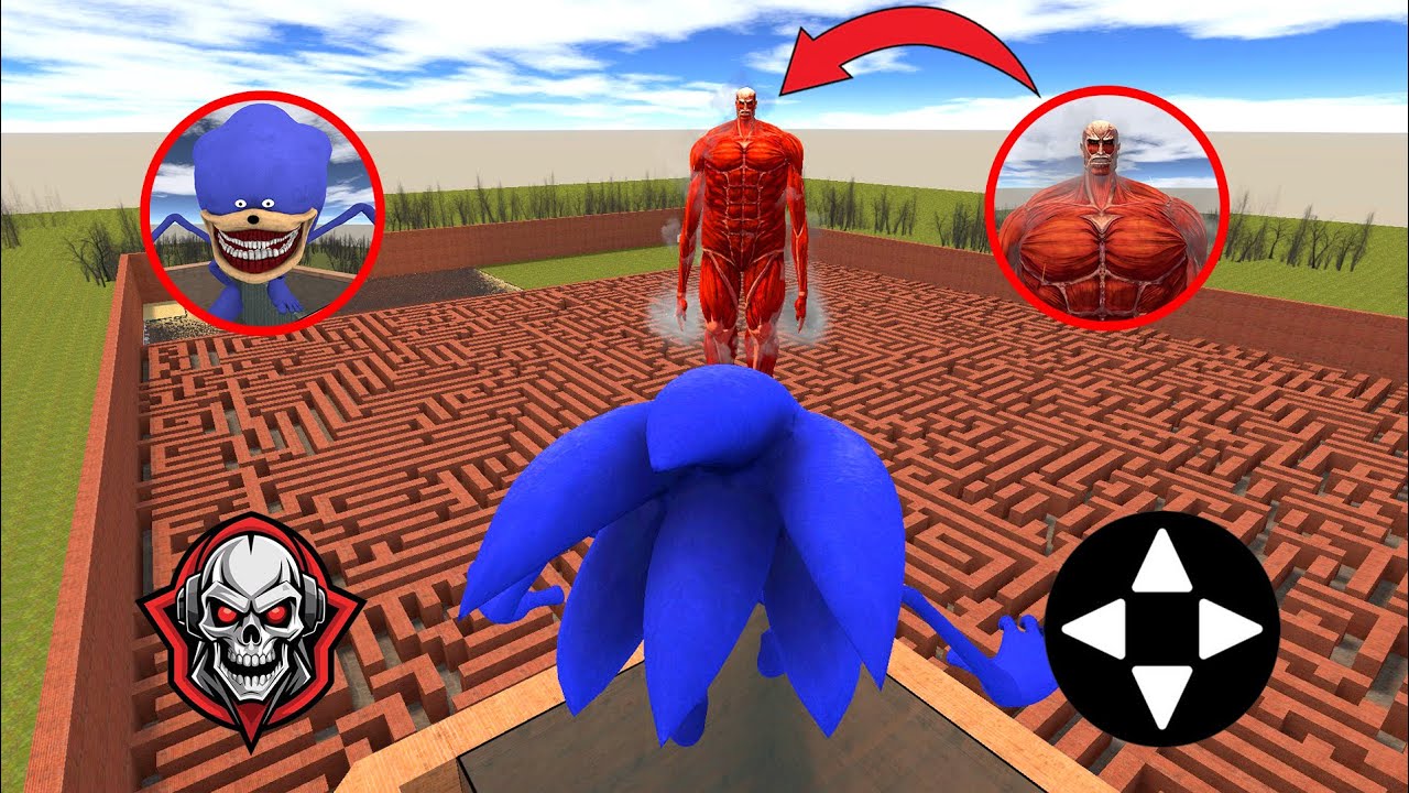 I Became Sonic Vs Giant Titan Epic Battle in Garry’s Mod!!