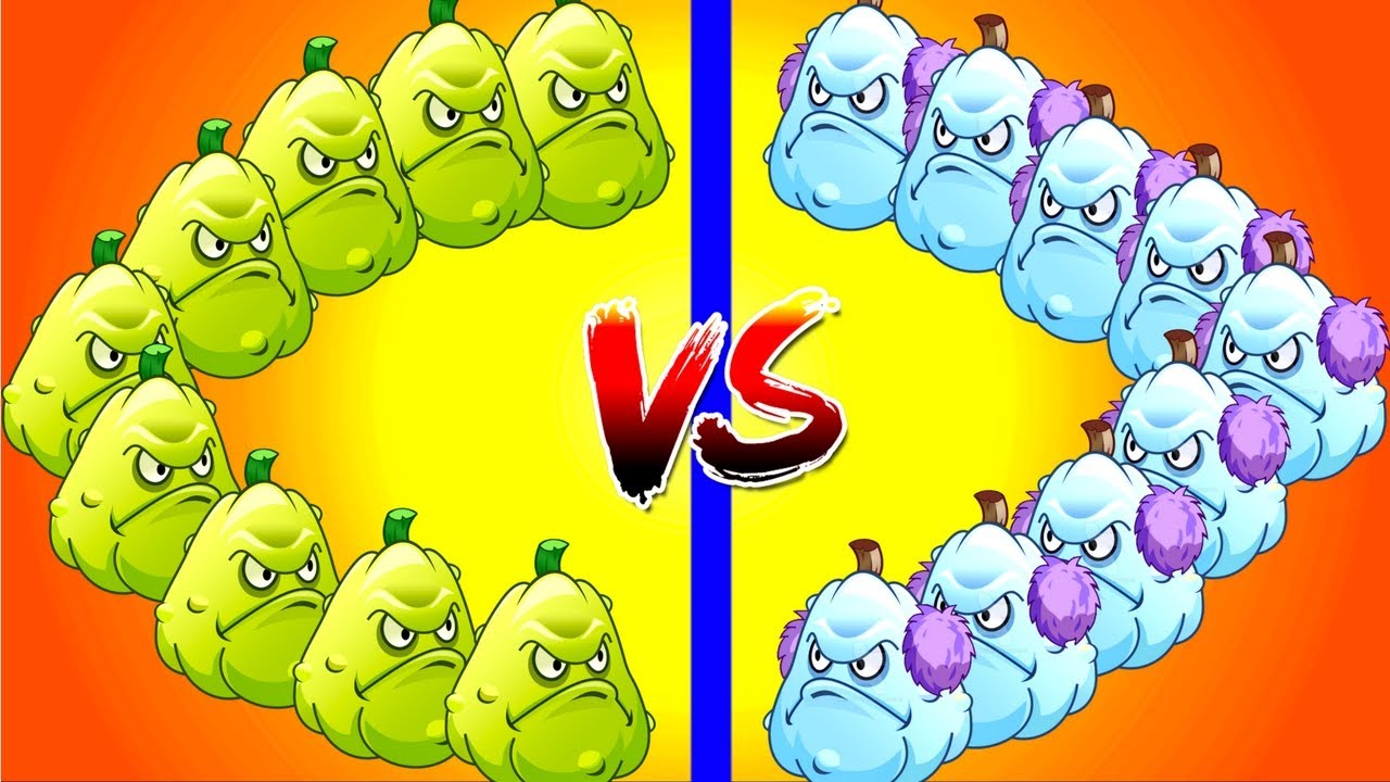 Ultimate Power Up Squash Plants vs Zombies 2 Challange