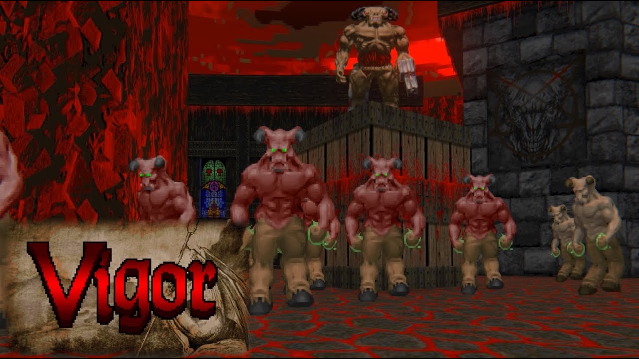 DOOM II with Project Brutality [Vigor] Level 18 The Siege III