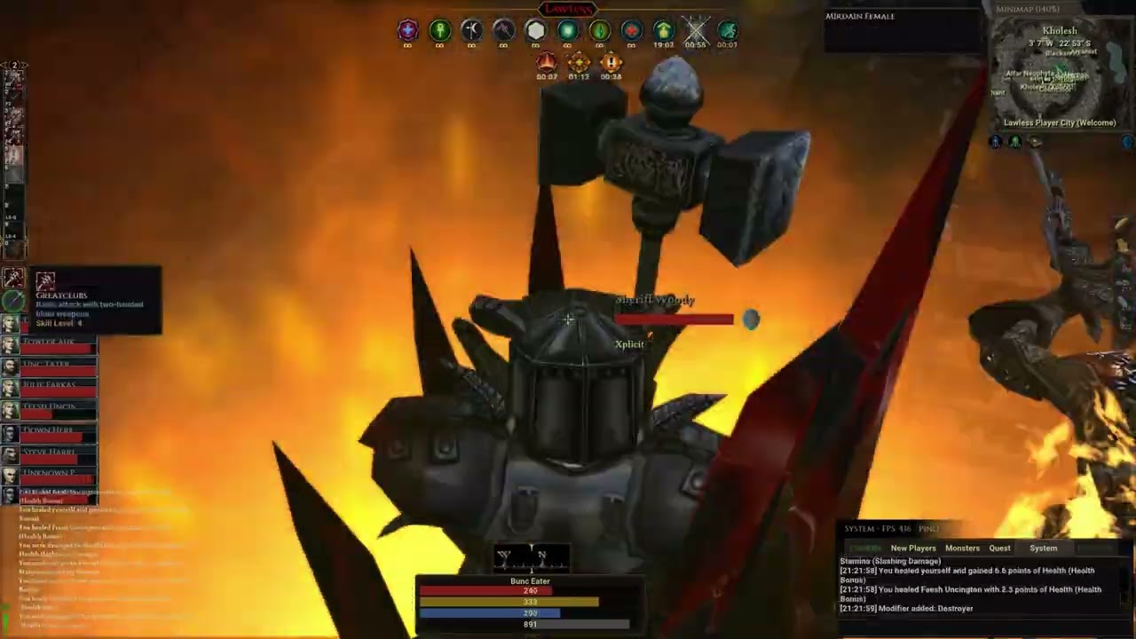 Darkfall RoA Hotspot/City Raiding Destro POV