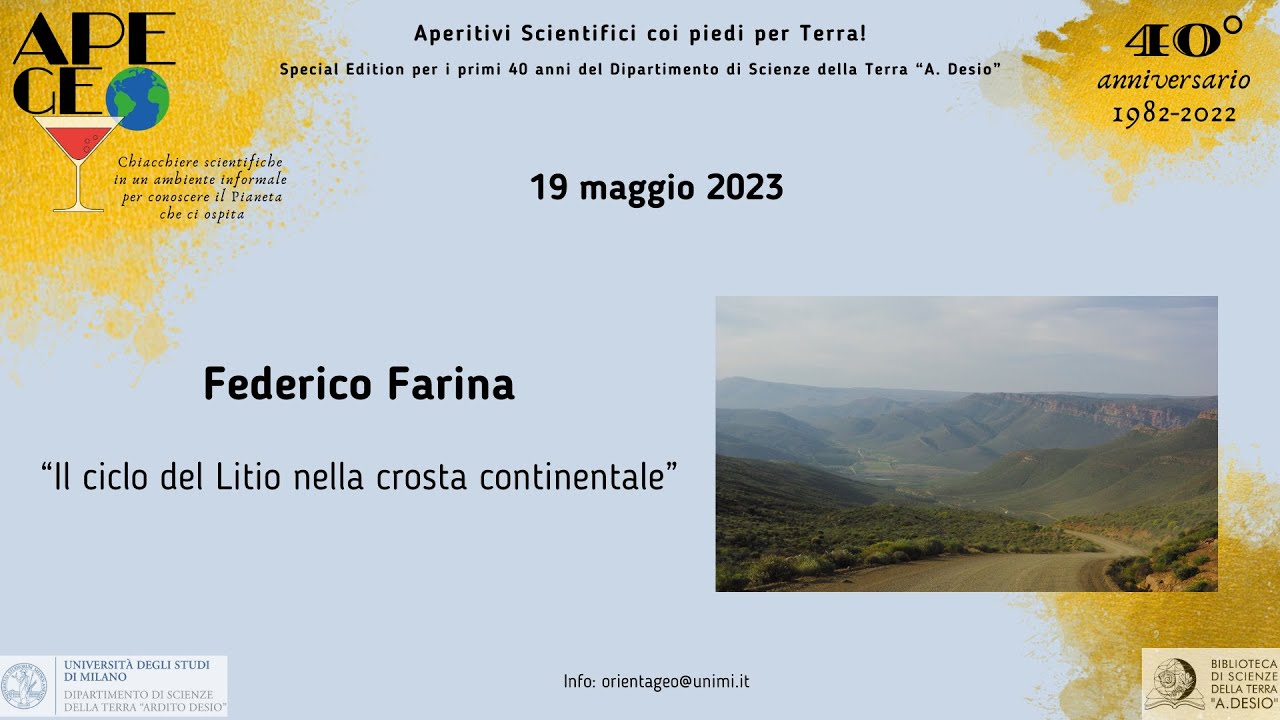 19/05/2023 - Federico Farina - Il ciclo del Litio nella crosta continentale