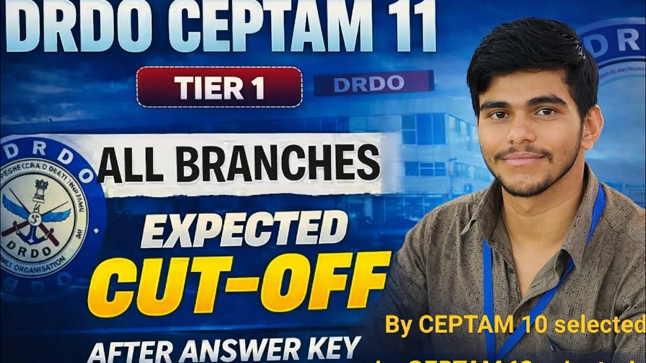 DRDO CEPTAM 11 Expected Cut Off 🔥 Tier 1 | After Answer Key Analysis | By CEPTAM 10 selected