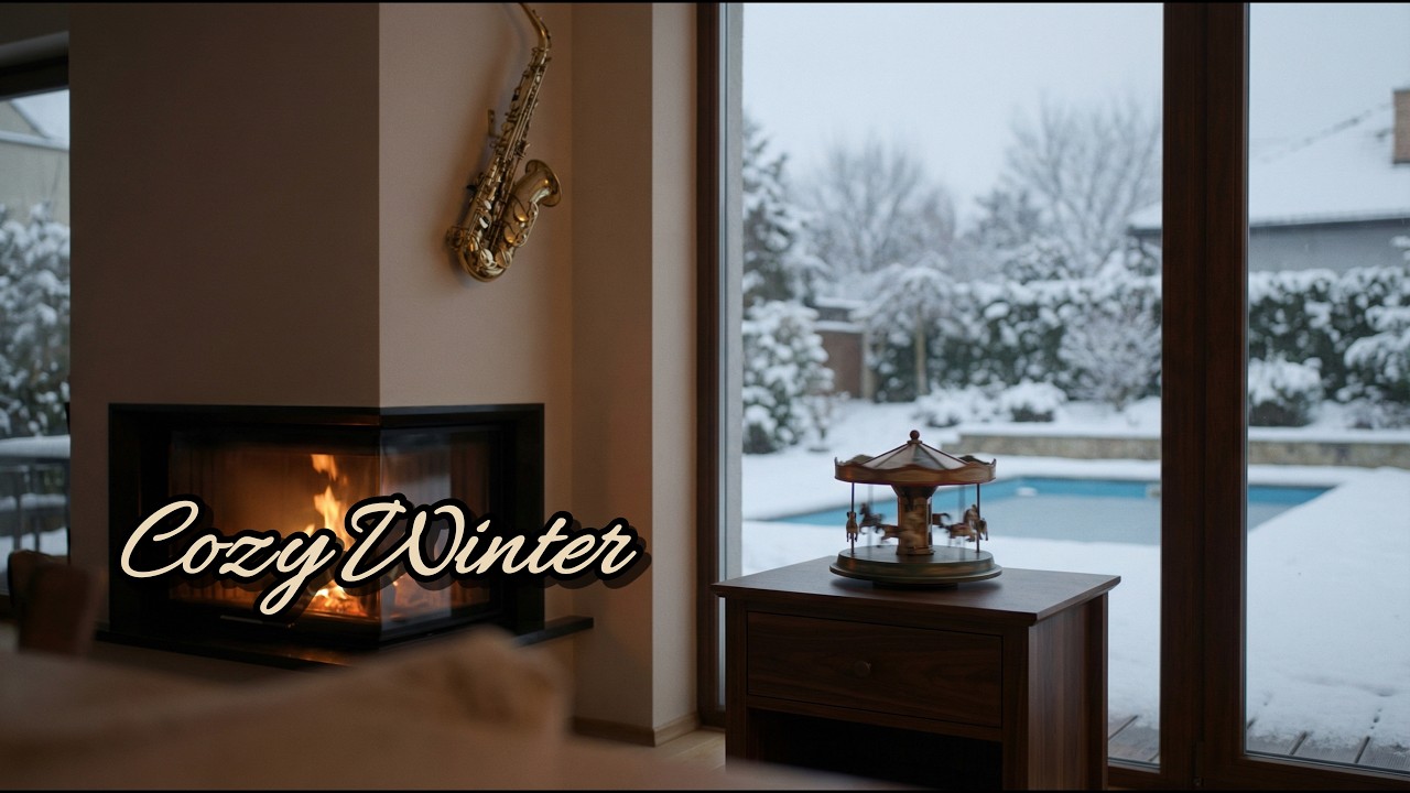 Cozy Winter Atmosphere – Deep Ambient Fireplace & Accordion Melodies (4K)