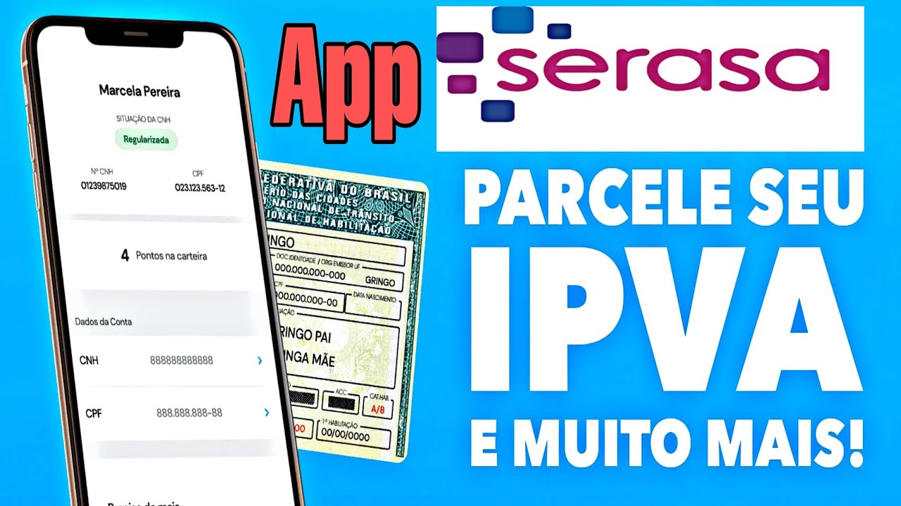Como pagar IPVA e Multas de Ve&iacute;culo pelo app SERASA
