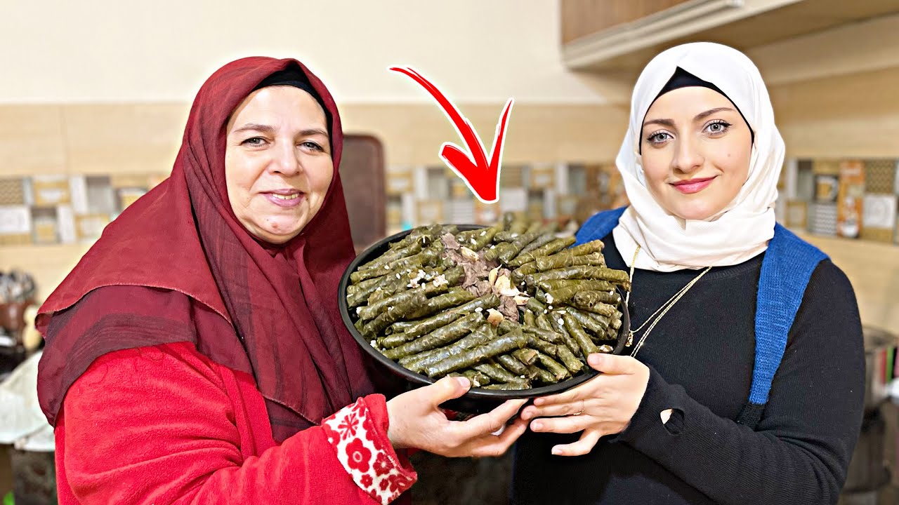 اخيرآ حماتي طبخت اليبرق الحلبي 😍 أطيب يبرق بذوقه بحياتي 😱