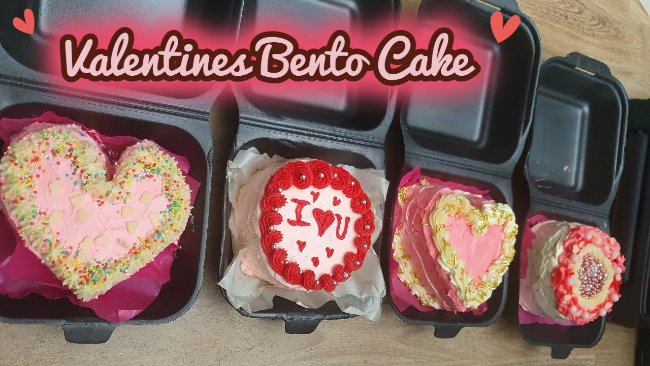 Valentines Bento Cake Ideas ll Lunch Box Cakes ll Mini Cakes
