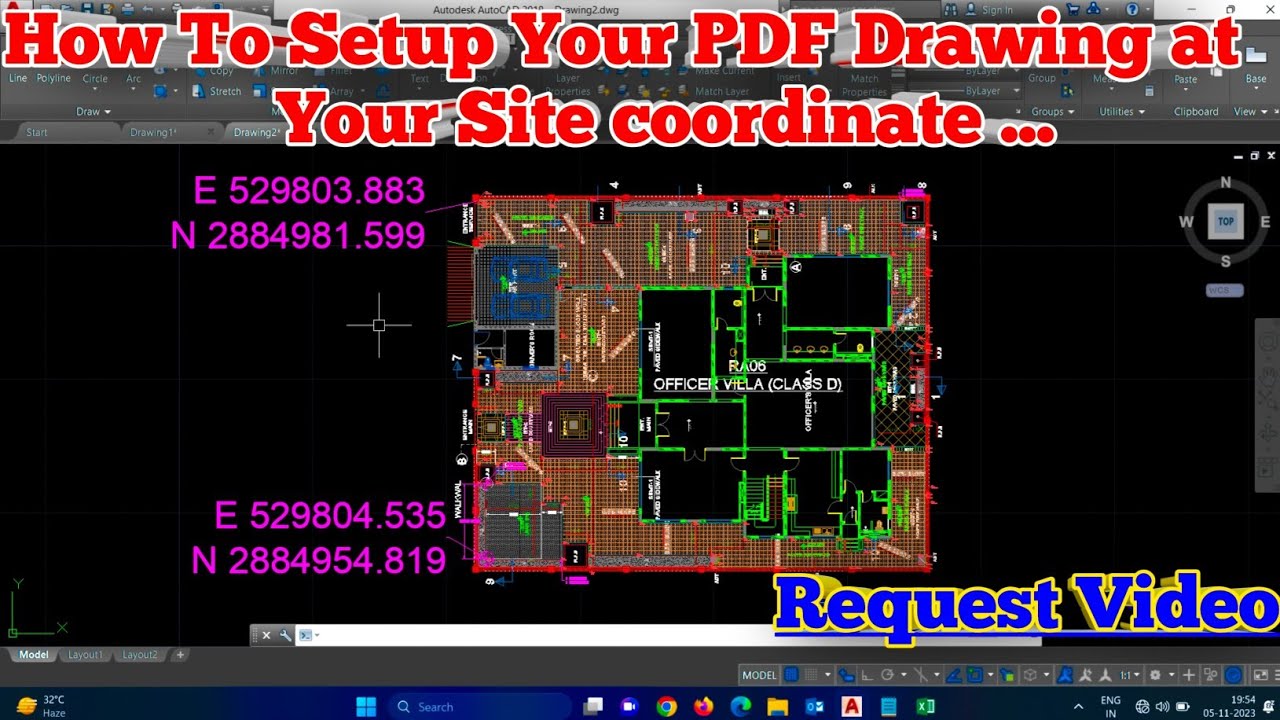 How To  Working Your Site Coordinate Using Your PDF Drawing | Request Video { Form my Online class }