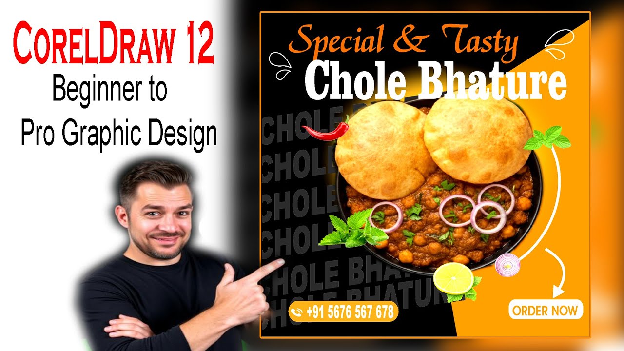 From Beginner to Pro Graphic Design | CorelDRAW 12 Course Day 7 | Chole Bhature Design