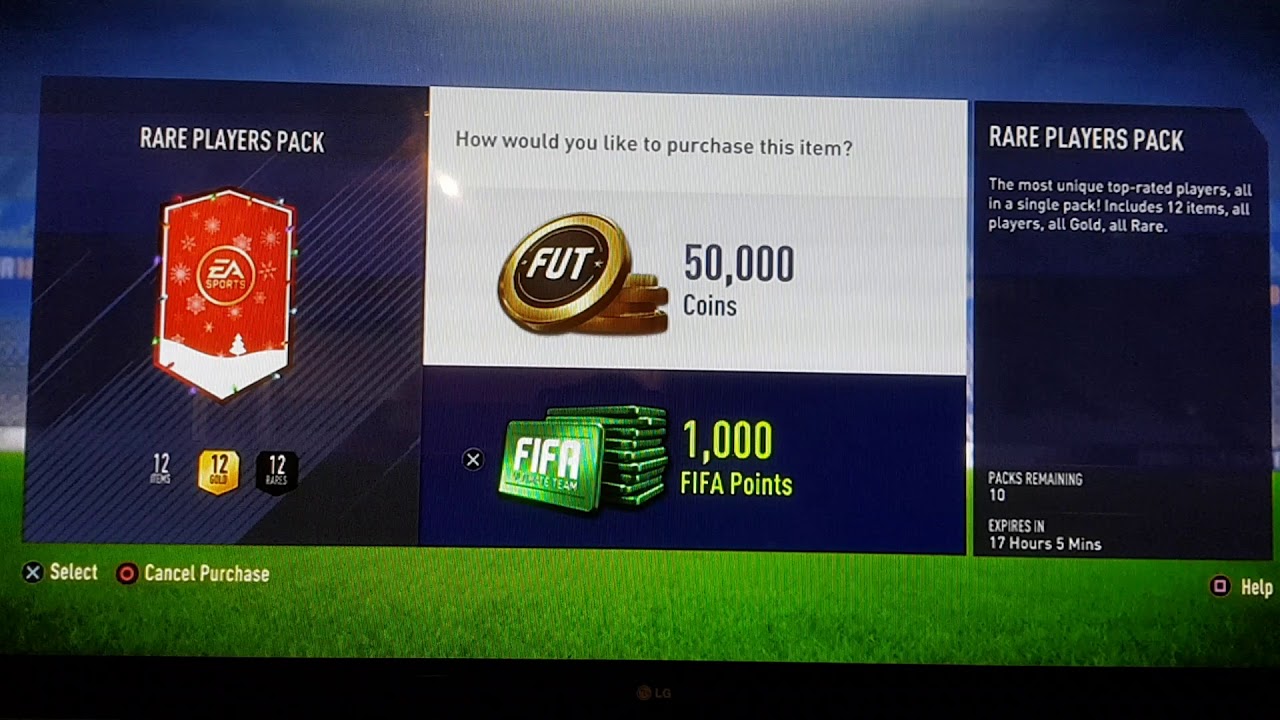 RARE PLAYERS PACK 1,000 FIFA POINTS