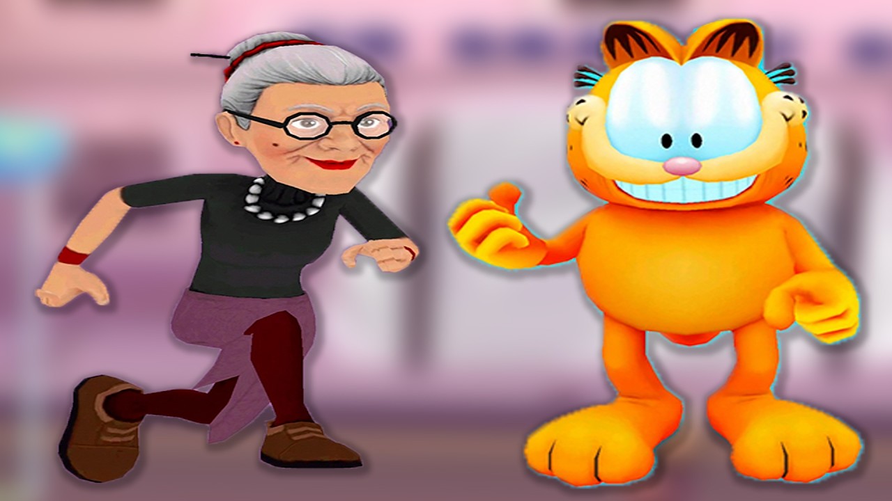 ANGRY GRAN RUN vs GARFIELD RUSH
