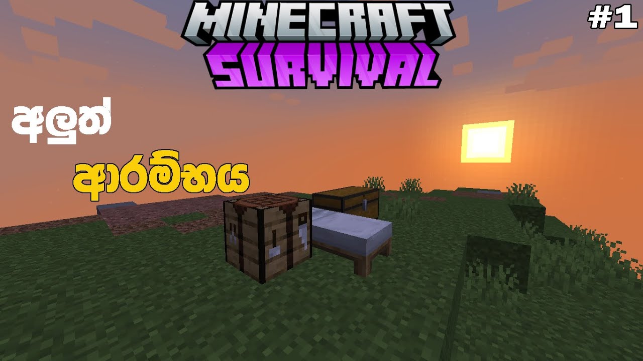 අලුත් ආරම්භය|minecraft survival series|episode 1
