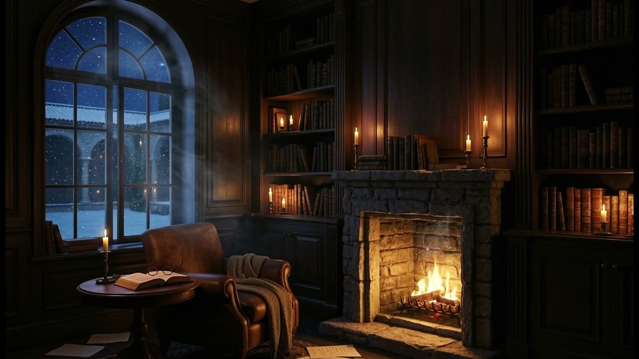 💤 Fireplace Sounds for Sleep | Cozy Night Ambience 🔥