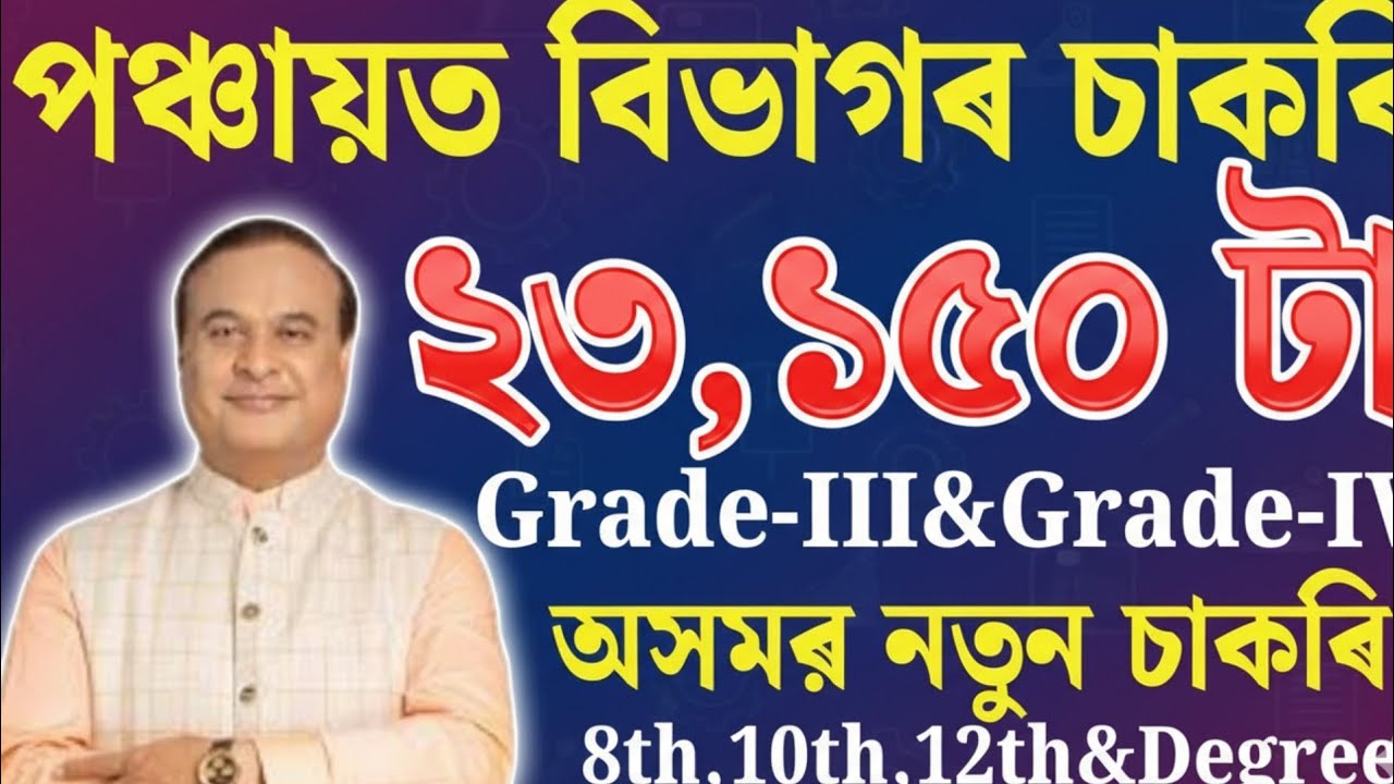 পঞ্চায়ত বিভাগৰ চাকৰি ২০২৫ - Pnrd new vacancy 2025 Assam | Jobs in Assam | Assam jobs 2025 |