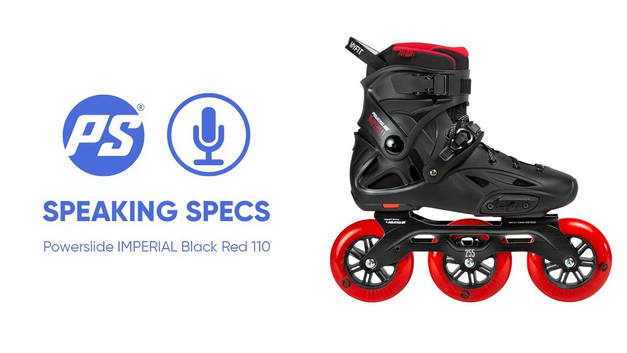 Powerslide Imperial Black Red 110 skates - Speaking Specs