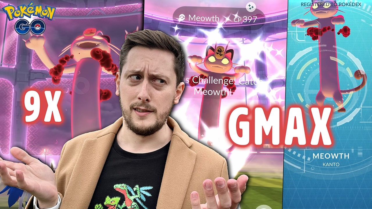 *GMax Meowth Battle Day* in Pokemon GO! 9 Battles BUT Can We Get A Shiny?