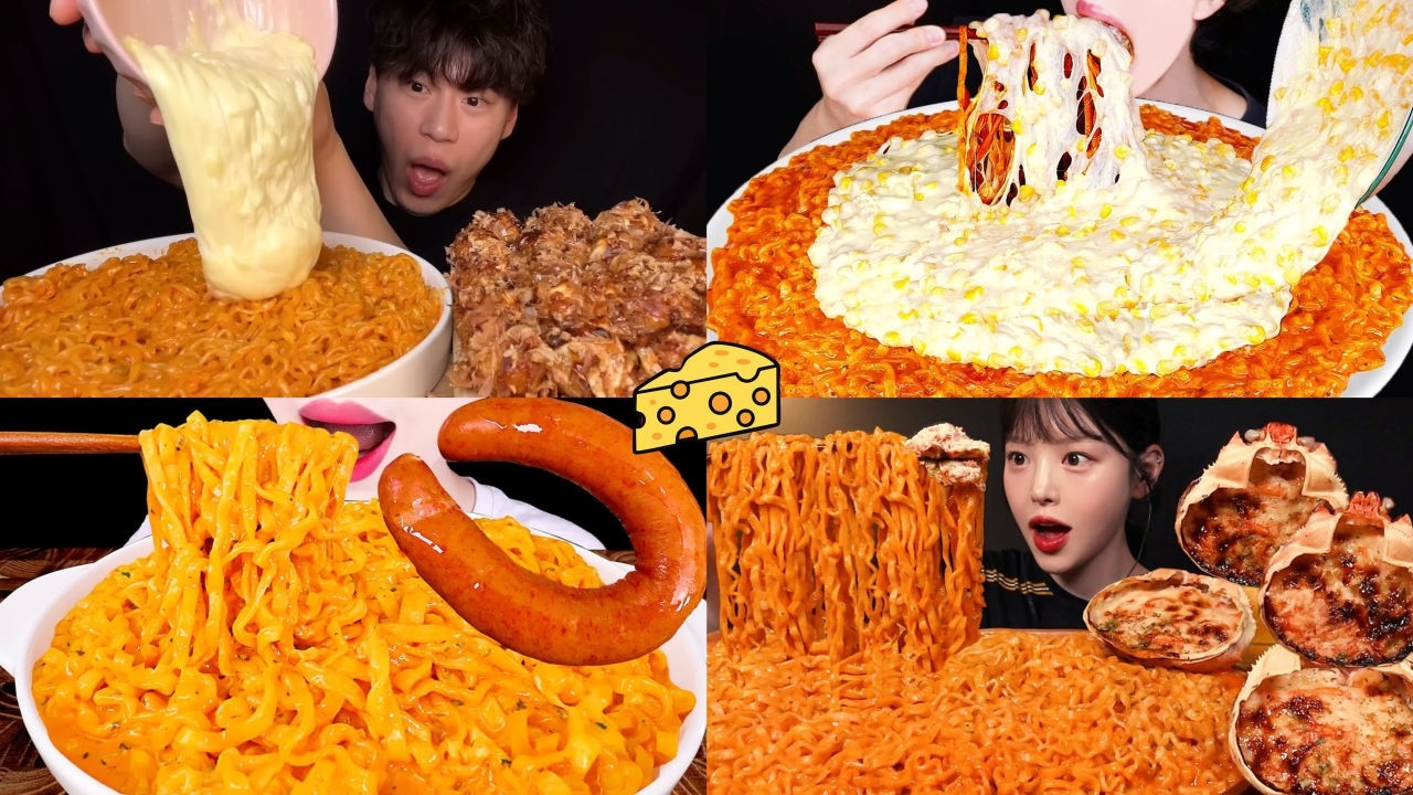 Extreme Spicy Buldak Carbo Fire Noodles 🔥 ASMR Mukbang