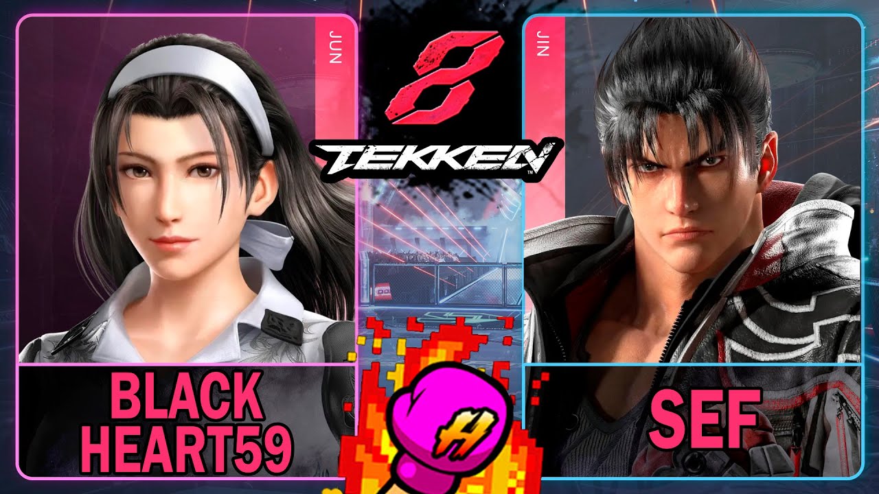 Tekken 8🥊Black Heart59 (JUN) VS Sef (JIN)🥊4K 60ᶠᵖˢ🥊TK8🥊#tekken8