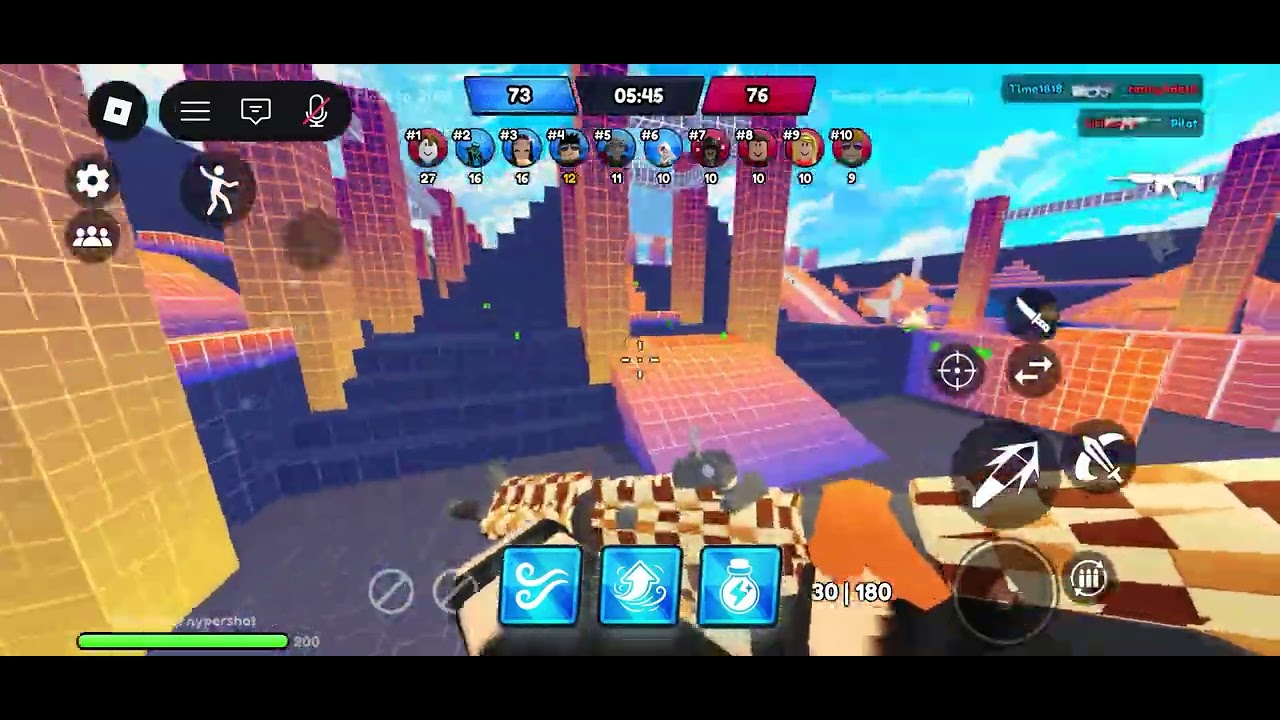 Playing hypershot (roblox) 