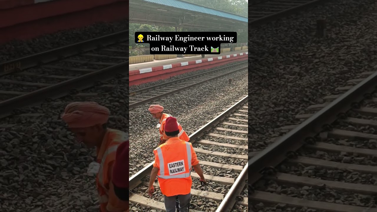 👷‍♂️ Railway Engineer working on Railway Track 🛤️