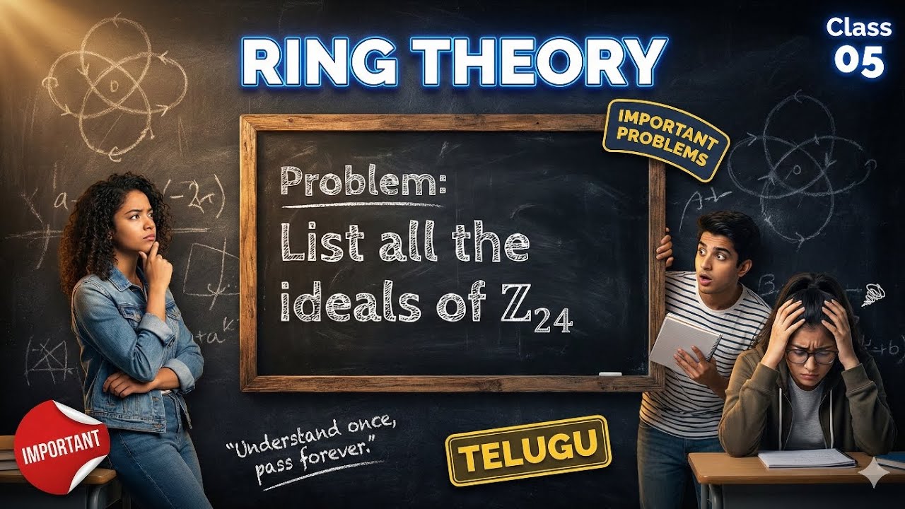 Ring theory unit 3 Important question in Telugu ll Degree Maths tips Telugu 🥳