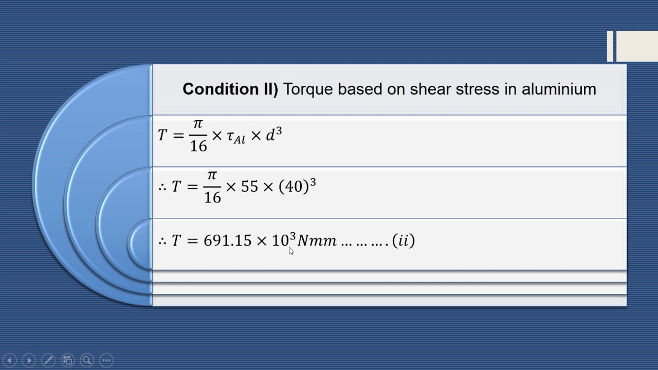 How to find out torque in case of composite or compound shaft - PART I
