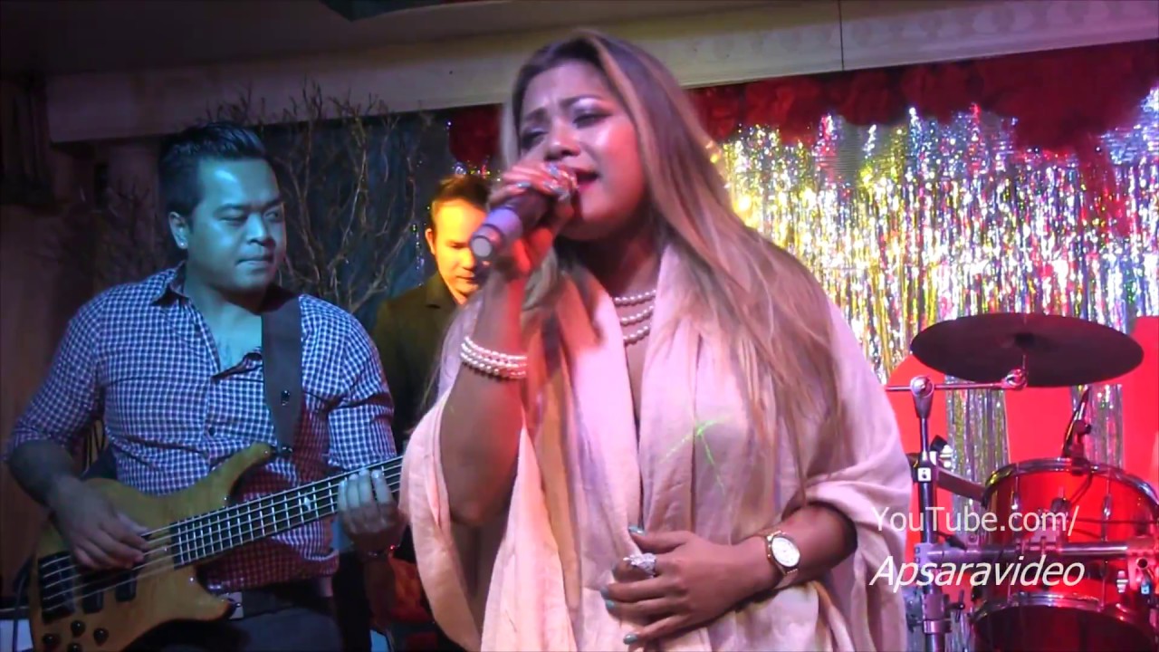 ឈឺចិត្តមានតែស្រា -- Chhom Nimol  sings as guest singer at Legend Seafood LB