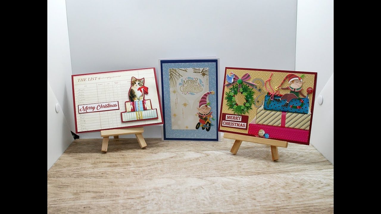 Making Christmas cards using recycled cards or your stash 134