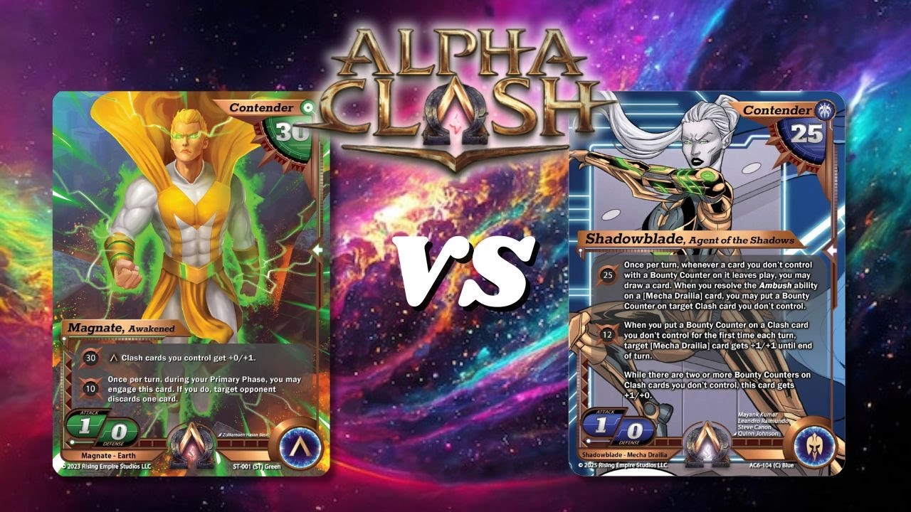 Alpha Clash TCG (Casual Gameplay) Magnate vs Shadowblade