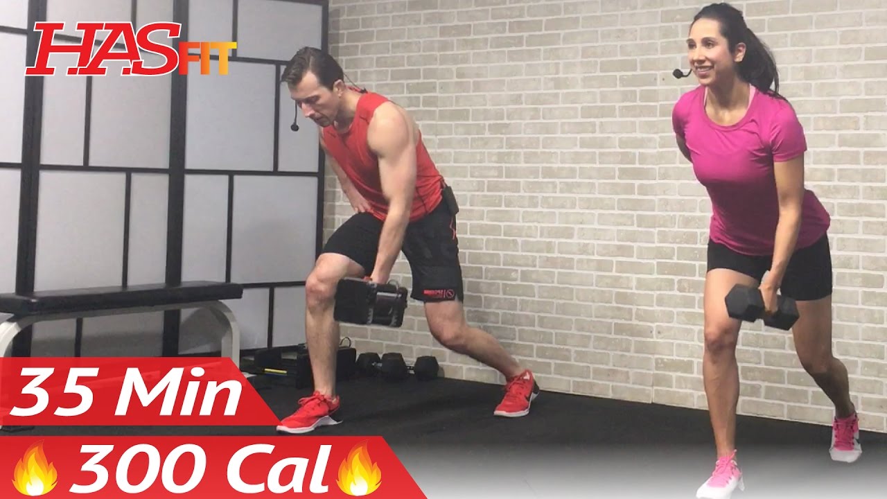35 Min Strength Training Workout: Weight Training Full Body Dumbbell Workout at Home for Women & Men