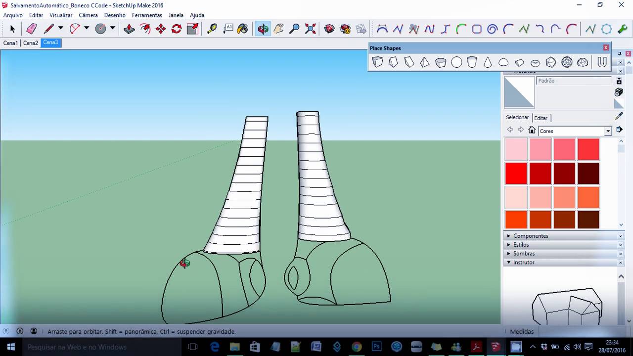 Modelagem geom&eacute;trica de figuras de a&ccedil;&atilde;o - Action figure modeling - Boneco Destaque de Gest&atilde;o