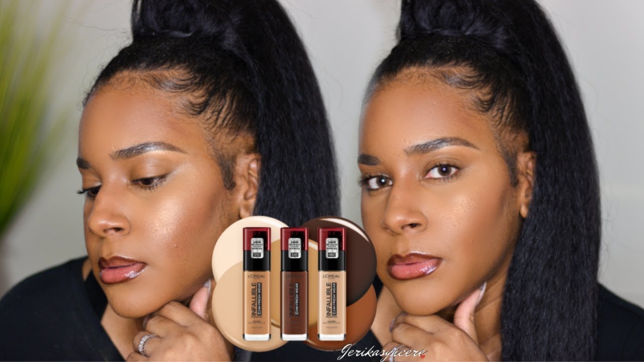 Loreal Infallible Freshwear Foundation in Copper(515)+ Colourpop No Filter Concealer | Jerikasyncere