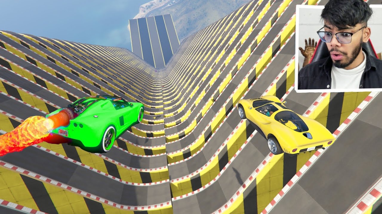 Slow-Motion Mega Ramp Only 000.0006% People Can End This Race in GTA 5!