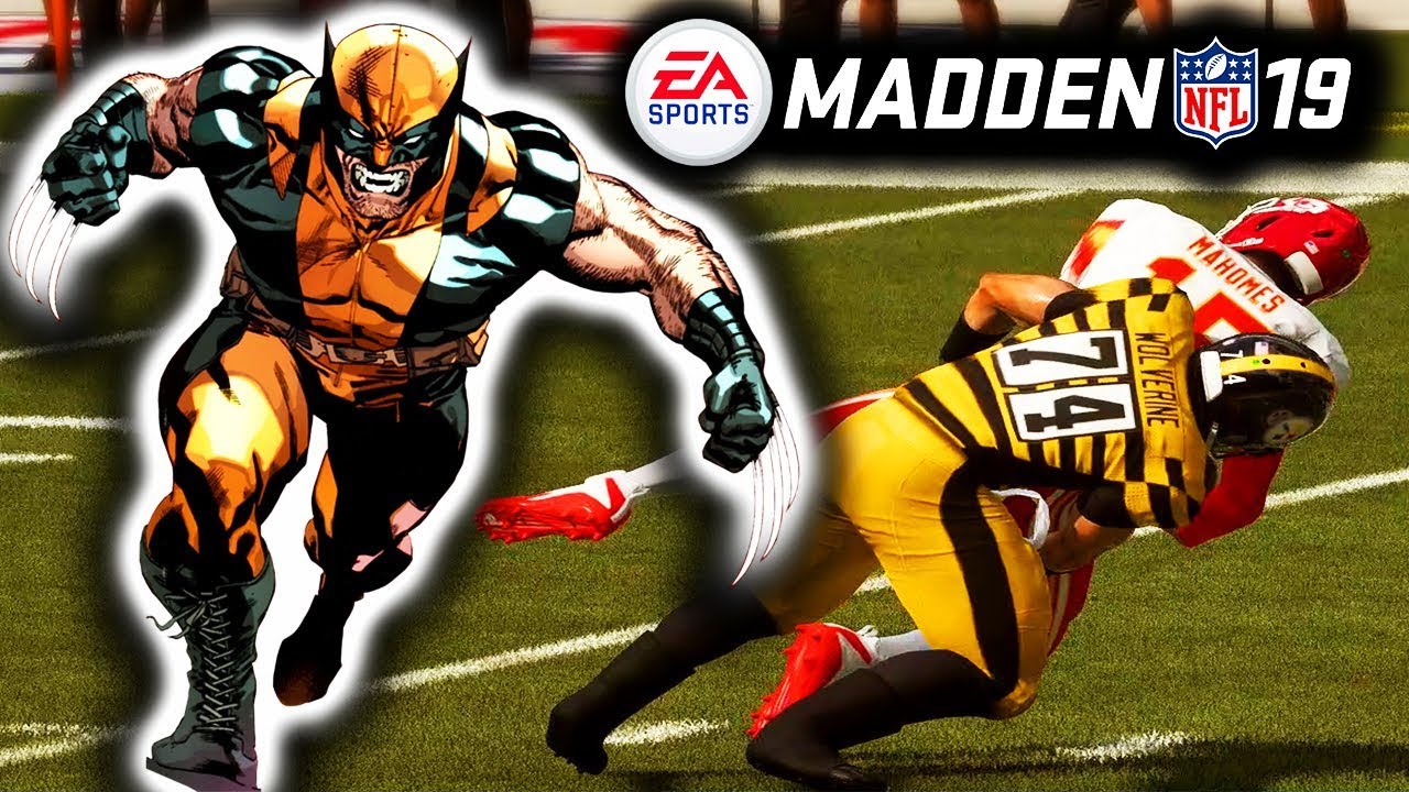 Logan the WOLVERINE Plays Football | 99 Overall | Madden 19 Experiment | Marvel Comics Superheroes