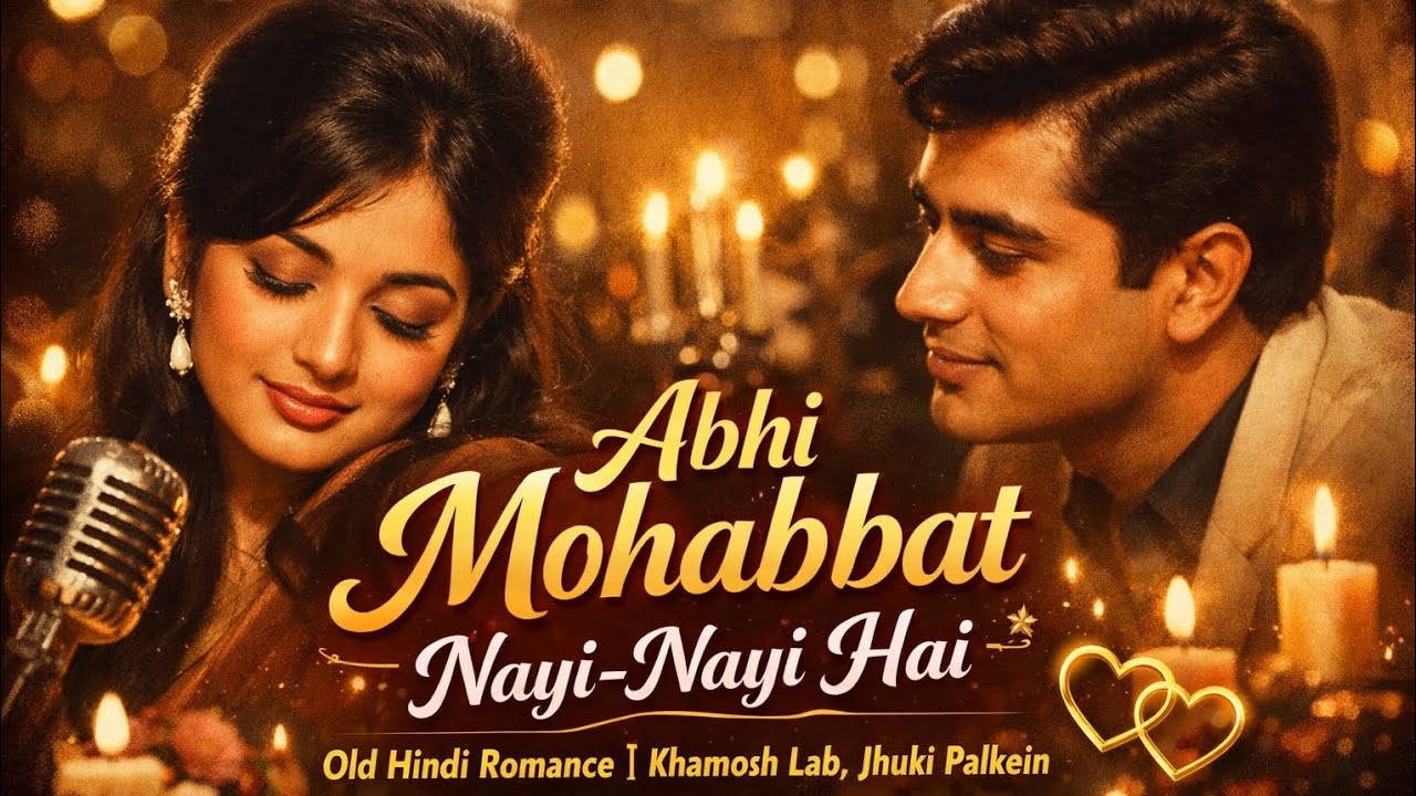 Abhi Mohabbat Nayi-Nayi Hai | Old Hindi Romance | Khamosh Lab, Jhuki Palkein