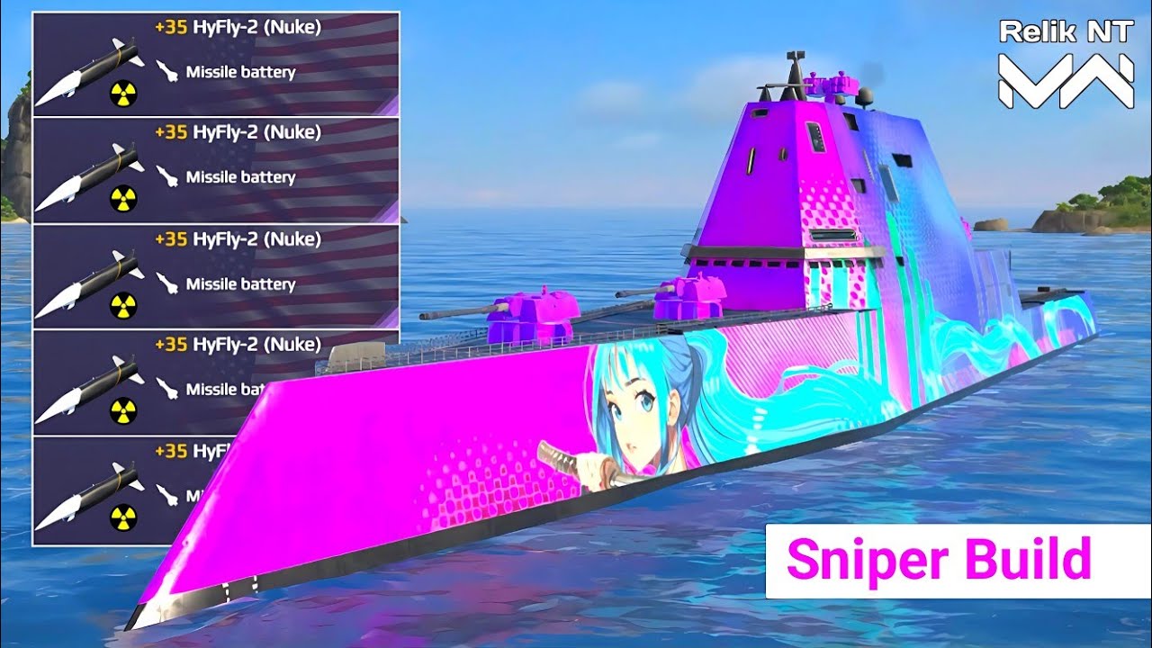 Zumwalt With 5x HyFly-2 Nuke | Fire Sniper Build🔥 Modern Warships Gameplay