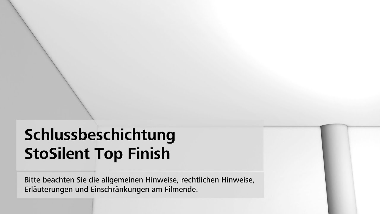 StoSilent Distance C - Schlussbeschichtung StoSilent Top Finish