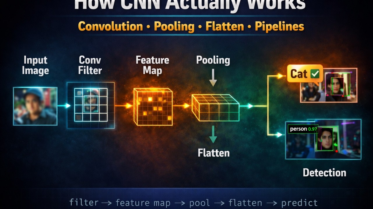 P2.3.7.1 How CNN Actually Works — Convolution, Pooling, Flatten & Two Pipelines Explained
