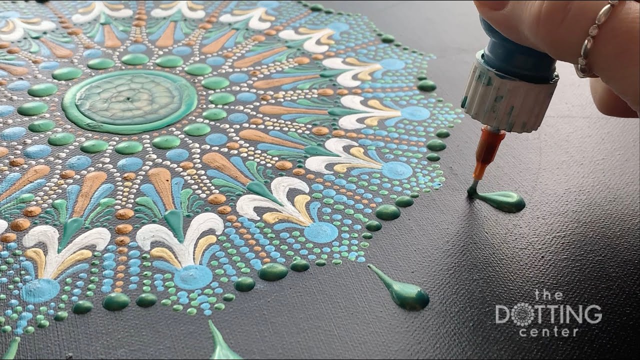 Dot Mandala Painting - Musical Abstract Painting Demo / Art Therapy