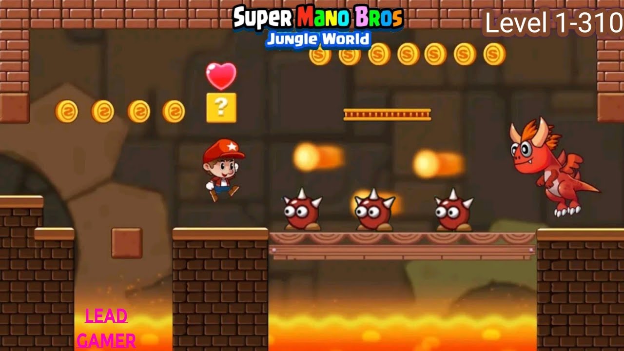 Super Mano Bros Jungle World Level 1-310 #gaming #games #gameplay