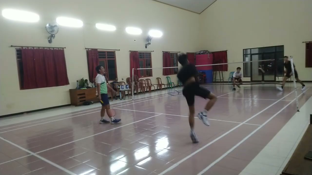 PB. ELEMEN | Grade Open (Dimas/Wildan Vs Renaldi/Ikmal) Jiwa Muda - Latihan Badminton Rutin