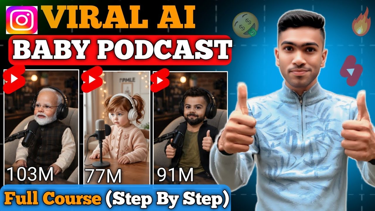 Ai Baby Podcast Video কিভাবে বানাবেন?How To Make Viral Ai Baby Podcast Video in Bengali।Ai Video।