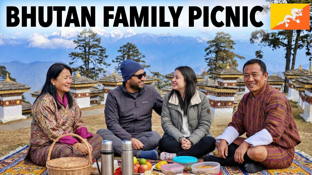 Family Picnic with Bhutanese Mother-in-Law 🇧🇹 DochuLa & Phobjika Valley