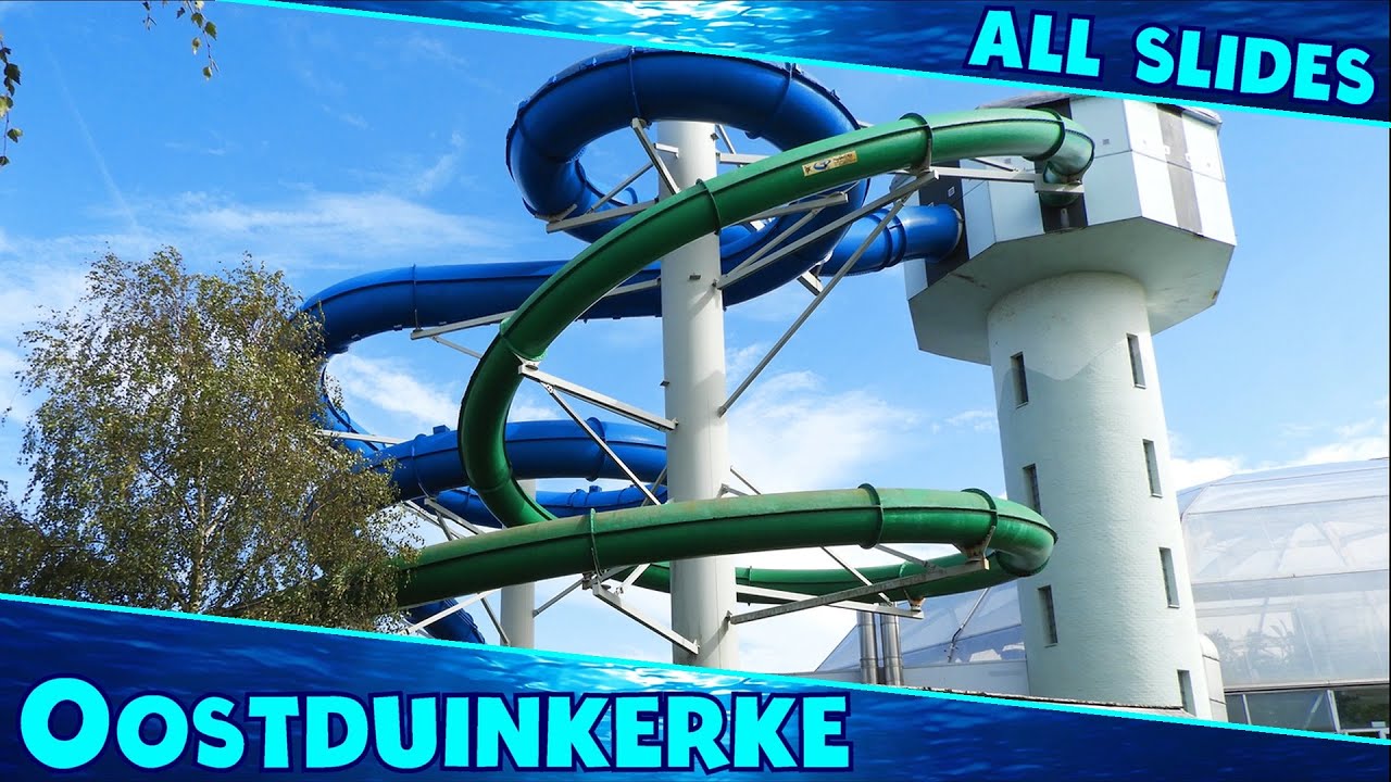 ALL WATER SLIDES at Sunparks Oostduinkerke