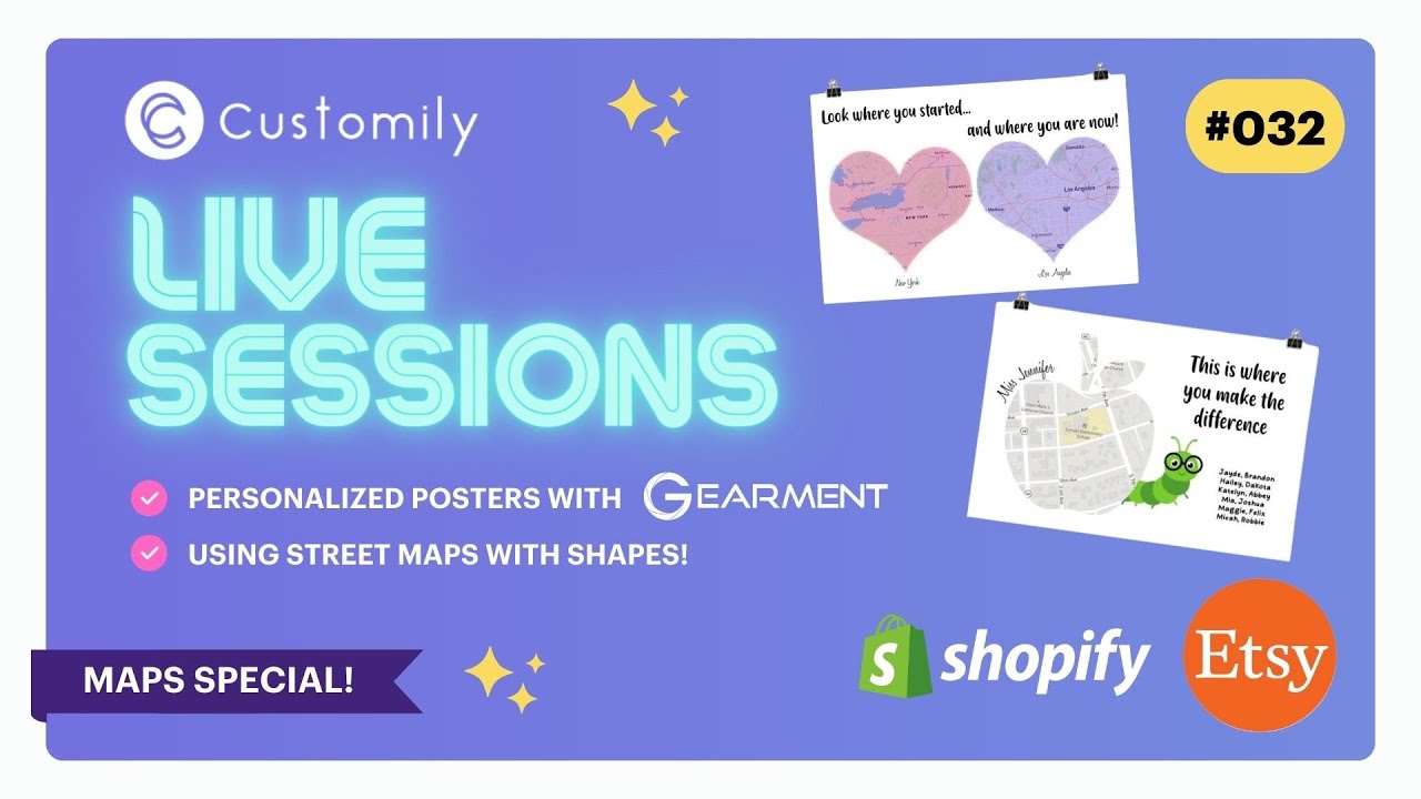 Customily Live Sessions 032 - STREET MAPS SPECIAL! How to add mask overlays to shape your maps!