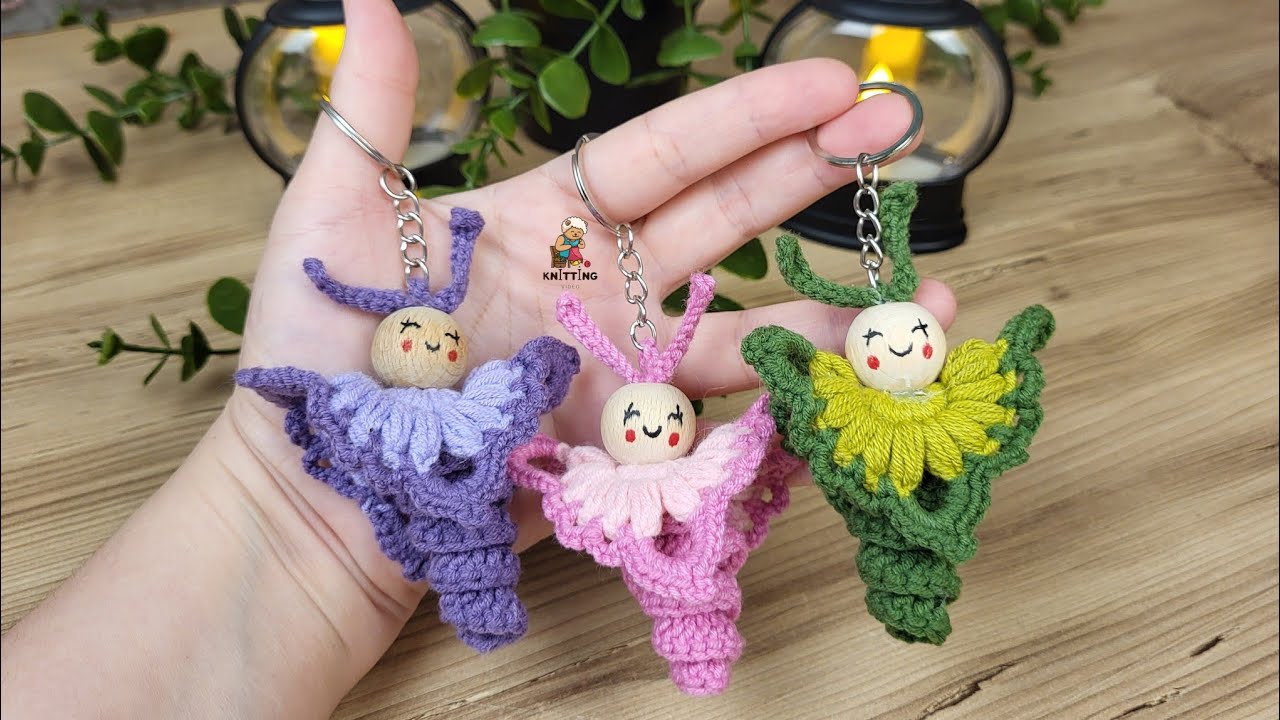 Make MONEY with This SUPER EASY Crochet Mini Butterfly Keychain! 🦋 Sell and give as a gift.