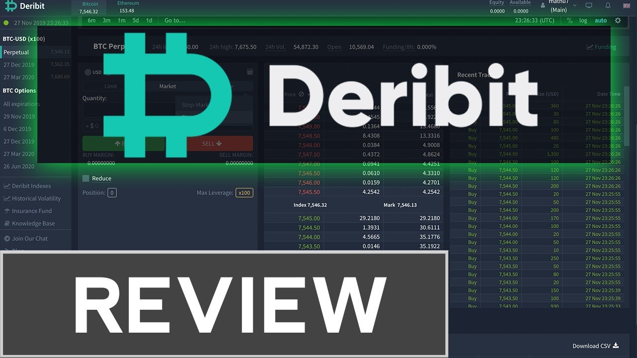 Deribit Exchange Review & Tutorial (Options + Margin Trading)