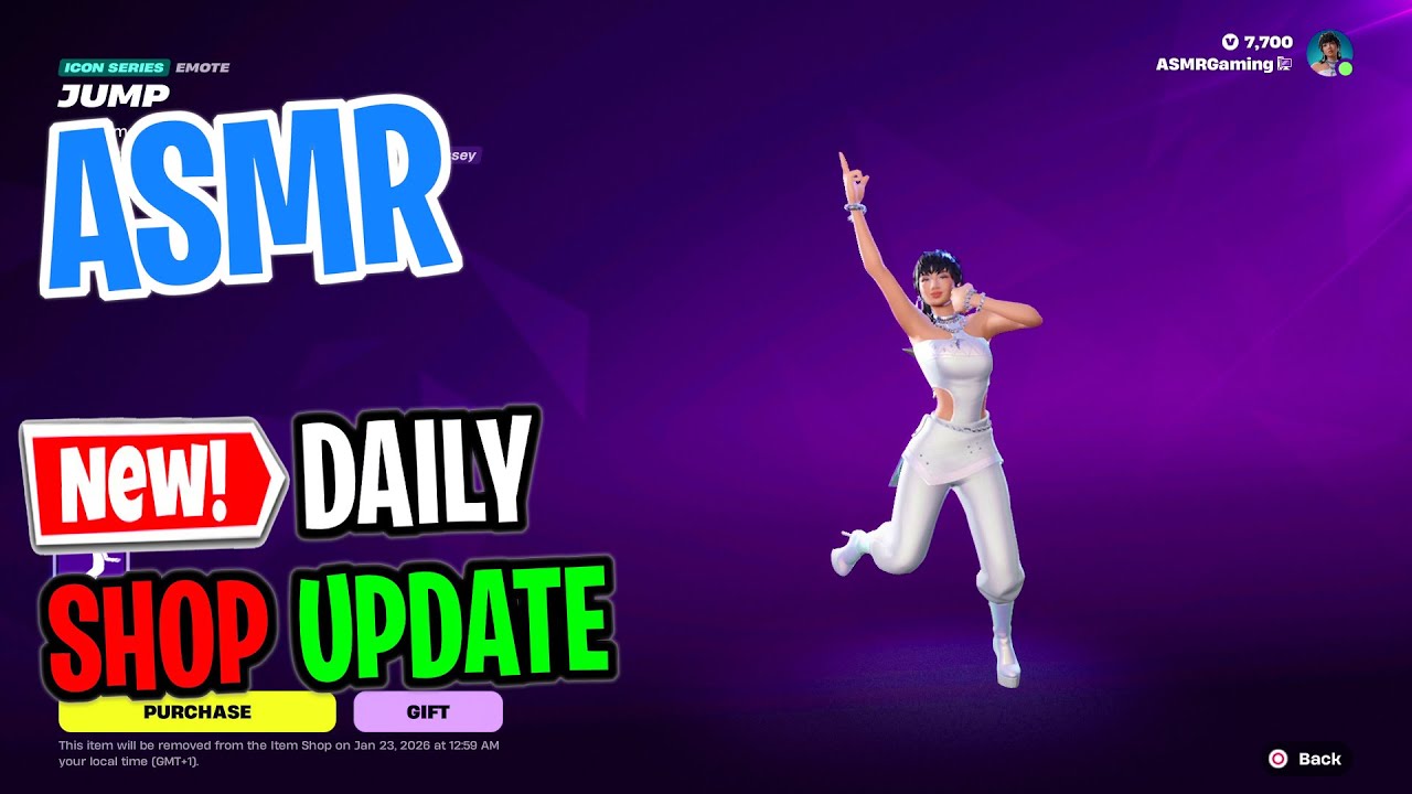 ASMR Fortnite Shop NEW Jump Emote! Daily Update Today 🎮🎧 Relaxing Whispering 😴💤